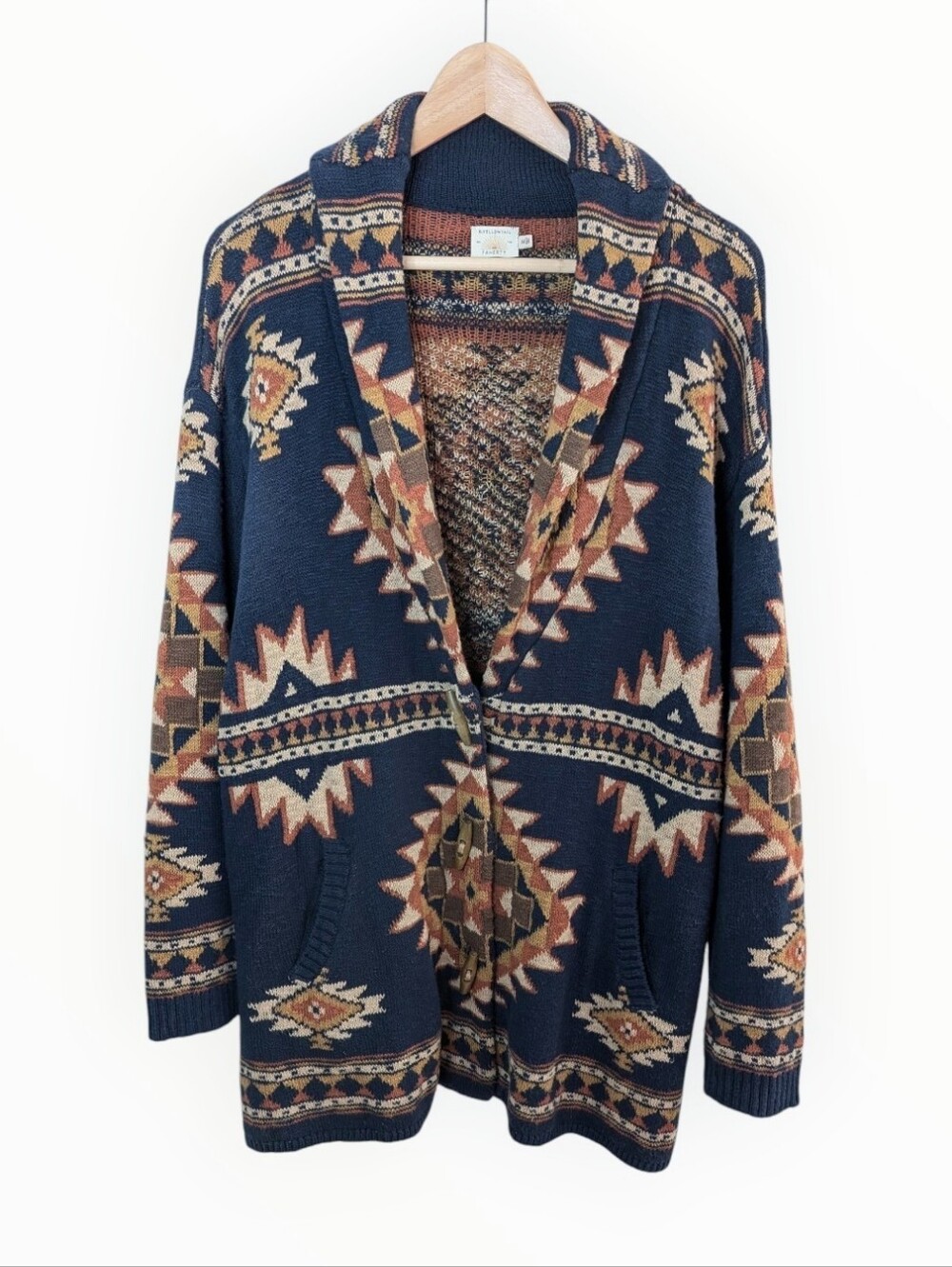 Faherty B. Yellowtail Lodge Cardigan Wolf Mountain Medium